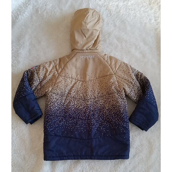 REEBOK NFL Team Apparel ST LOUIS RAMS Puffy Zip Jacket Dk Blue & Gold Women's S - Picture 5 of 12